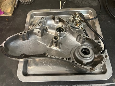 timing cover removal Norton Commando motorcycle