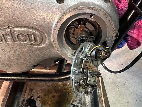 timing cover removal on Norton Commando motorcycle