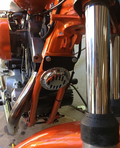 fabricate bracket to relocate motorcycle horn