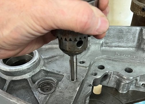 tap threads with drill press