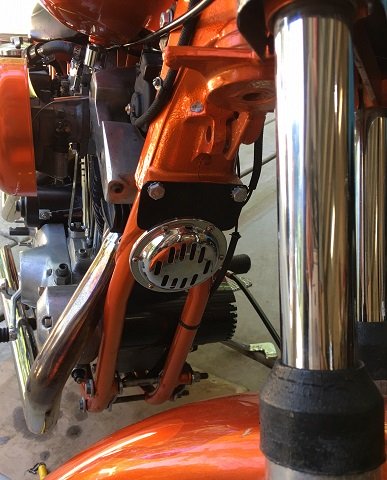 fabricate bracket to relocate motorcycle horn