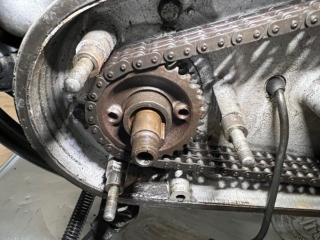 motorcycle engine sprocket removal