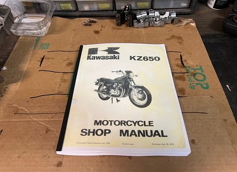 Kawasaki KZ650 motorcycle factory service manual